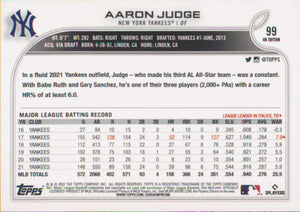 Aaron Judge 2022 Topps UK Edition Series Mint Card #99