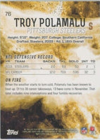 Troy Polamalu 2014 Topps Fire Series Mint Card #76
