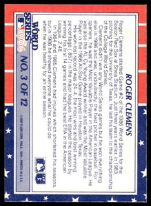 Roger Clemens 1987 Fleer World Series Mint Card #3