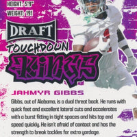 Jahmyr Gibbs 2023 Leaf Draft Gold Touchdown Kings Rookie Series Mint Card #96