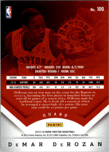 DeMar DeRozan 2013 2014 Panini Prestige Series Mint Card #100