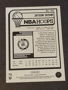 Jayson Tatum 2023 2024 Hoops Purple Series Mint Card #183