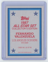 Fernando Valenzuela 1987 Topps All-Star Collector's Edition Mint Card #53
