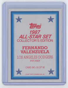 Fernando Valenzuela 1987 Topps All-Star Collector's Edition Mint Card #53