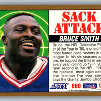 Bruce Smith 1991 Score Sack Attack Mint Card #660