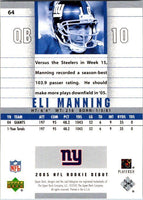 Eli Manning 2005 Upper Deck Rookie Debut Series Mint Card #64
