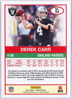 Derek Carr 2019 Panini Score Series Mint Card #32
