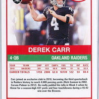 Derek Carr 2019 Panini Score Series Mint Card #32