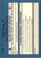 Pete Rose Jr. 1990 Classic Blue Series Mint Card #75
