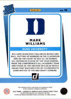 Mark Williams 2022 2023 Donruss Chronicles Rated Rookie Draft Picks Series Mint Card  #16
