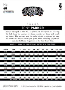 Tony Parker 2013 2014 Hoops Series RED PARALLEL VERSION Mint Card #60