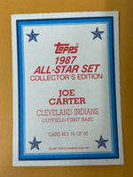 Joe Carter 1987 Topps All-Star Collector's Edition Mint Card #16
