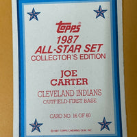 Joe Carter 1987 Topps All-Star Collector's Edition Mint Card #16