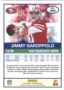 Jimmy Garoppolo 2019 Panini Score Series Mint Card #304