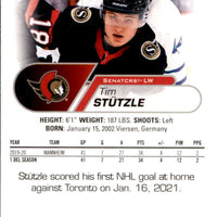 Tim Stutzle 2020 2021 Upper Deck NHL Star Rookies Card #23