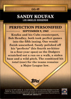 Sandy Koufax 2012 Topps Golden Greats Series Mint Card #GG49
