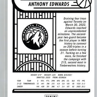 Anthony Edwards 2022 2023 Panini Hoops Basketball Series Mint 3rd Year Card #194