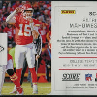 Patrick Mahomes II 2019 Score Signal Callers Series Mint Card #SC-18