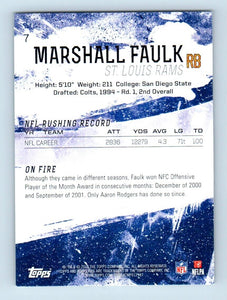 Marshall Faulk 2014 Topps Fire Series Mint Card #7