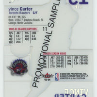 Vince Carter 2003 2004 Fleer Ex Promotional Sample Series Mint Card