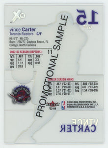 Vince Carter 2003 2004 Fleer Ex Promotional Sample Series Mint Card