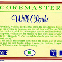 Will Clark 1990 Score Scoremasters Series Mint Card #10