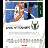 Giannis Antetokounmpo 2019 2020 Panini Chronicles Prestige Series Mint Card #62