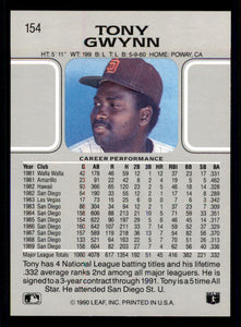 Tony Gwynn 1990 Leaf Series Mint Card #154