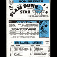 Julius Erving Ron Brewer Dan Roundfield 1980 1981 Topps Series Card #258