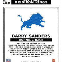 Barry Sanders 2019 Donruss All-Time Gridiron Kings Series Mint Card #AGK-12