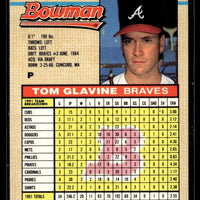 Tom Glavine 1992 Bowman Card Series Mint Card #699