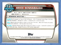 Brice Sensabaugh 2022 2023 Bowman University Chrome Pink Refractor Mint Rookie Card #11
