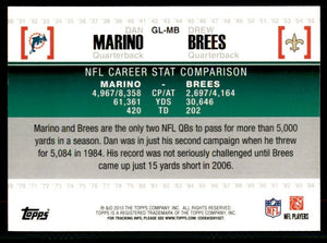 Dan Marino and Drew Brees  2010 Topps Gridiron Lineage Series Mint Card #GL-MB