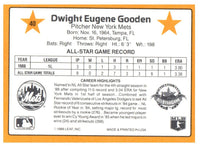 Dwight Gooden 1989 Donruss All-Stars Series Mint Card #40
