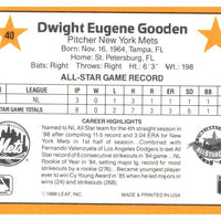 Dwight Gooden 1989 Donruss All-Stars Series Mint Card #40