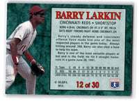 Barry Larkin 1994 Post Cereal Series Mint Card #12
