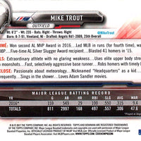 Mike Trout 2017 Bowman Series Mint Card #100