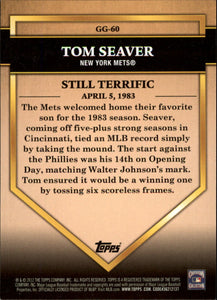 Tom Seaver 2012 Topps Golden Greats Series Mint Card #GG60