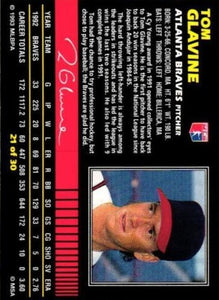 Tom Glavine 1993 Post Cereal Series Mint Card #21