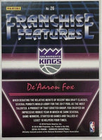 De'Aaron Fox 2018 2019 Panini Donruss Franchise Features Series Mint Card #26
