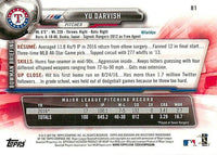 Yu Darvish 2017 Bowman Series Mint Card #81
