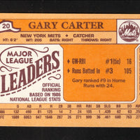 Gary Carter 1987 Topps Mini League Leaders Series Mint Card #20