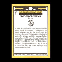 Roger Clemens 1986 Donruss Diamond Kings Series Mint Card #2
