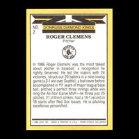 Roger Clemens 1986 Donruss Diamond Kings Series Mint Card #2