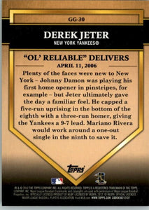 Derek Jeter 2012 Topps Golden Greats Series Mint Card #GG30