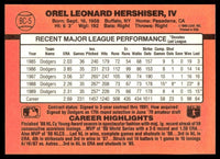 Orel Hershiser 1990 Donruss MVP Series Mint Card #BC5
