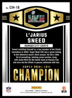 L'Jarius Sneed 2023 Donruss Champ is Here Series Mint Card #CIH-18
