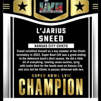 L'Jarius Sneed 2023 Donruss Champ is Here Series Mint Card #CIH-18