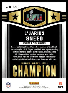 L'Jarius Sneed 2023 Donruss Champ is Here Series Mint Card #CIH-18