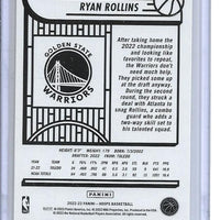 Ryan Rollins 2022 2023 Panini Hoops Basketball Series Mint Rookie Card #277